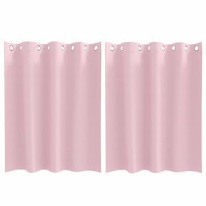 vidaXL M&oslash;rkleggende Gardiner med Ringer 2 stk. Babyrosa 140 x 140 cm
