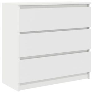 vidaXL Skjenk hvit 80x35x76 cm konstruert tre