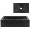 vidaXL Vask 45x30x12 cm marmor h&oslash;yglans svart