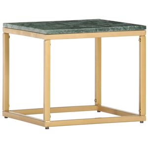 vidaXL Salongbord gr&oslash;nn 40x40x35 cm ekte stein med marmorstruktur