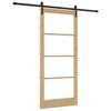 vidaXL Skyved&oslash;r ORKDAL Naturlig 93 x 211 cm Massivt furutre og glass
