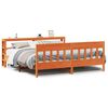 vidaXL Sengeramme uten madrass voksbrun 200x200 cm heltre furu