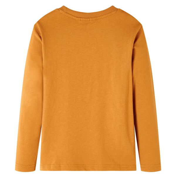 T-skjorte for barn med lange ermer m&oslash;rkeoker 128