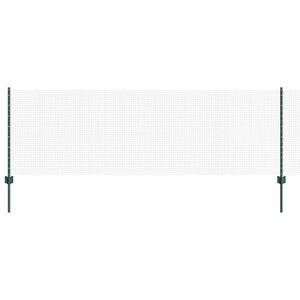 vidaXL Sveiset tr&aring;dgjerde med stolper 10 x 0,8 m PVC-belagt st&aring;l Gr&oslash;nn
