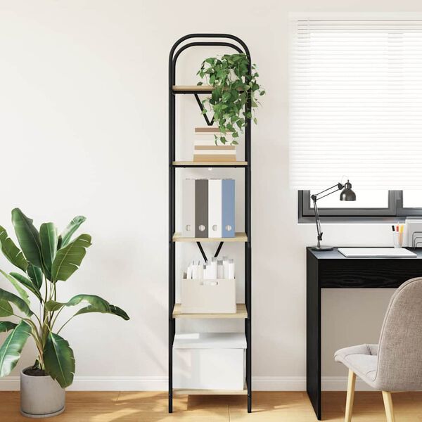 vidaXL Bokhylle Sonoma eik 40 x 30 x 183 cm Konstruert tre