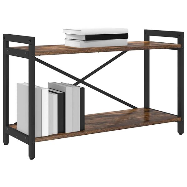 vidaXL Bokhylle R&oslash;kt eik 40 x 30 x 85 cm Konstruert tre