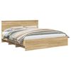 vidaXL Sengestamme Sonoma eik 200 x 200 cm Konstruert tre