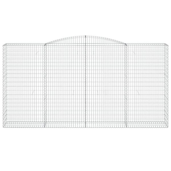 vidaXL Gabionkurver buede 15 stk 400x50x200/220 cm galvanisert jern