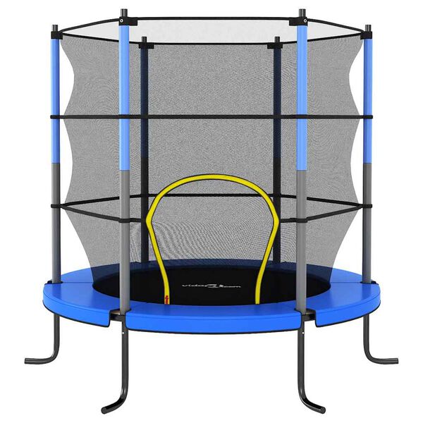 vidaXL Trampoline med sikkerhetsnett 140x160 cm bl&aring;