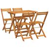 vidaXL Bistrosett 5 stk. Olje naturlig Solid akasietre