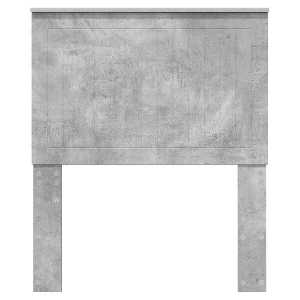 vidaXL Hodegavl med hodegjerde Betonggr&aring; 80 cm Konstruert tre