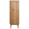 vidaXL Highboard OTTA brun og hvit 85x43x125 cm heltre furu