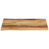 vidaXL Bordplate naturlig kant 80x60x2,5 cm grovt heltre mangotre