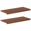 vidaXL Vinduplanker 2 stk. M&oslash;rk brun 100 x 40 x 2 cm Massivt Eiketre
