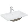 vidaXL Innebygd vask med kran 61x39x18 cm kreamikk hvit