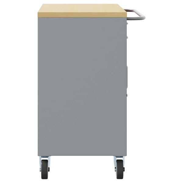 vidaXL Arbeidsskap med skuff 2 pcs Svart og Grå 100 x 55 x 85 cm