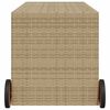 vidaXL Putekasse med hjul blandet beige 283L cm polyrotting