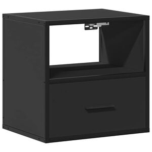 vidaXL Veggmontert nattbord svart 40x31x39,5 cm
