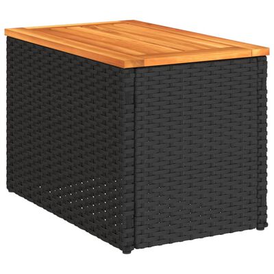 vidaXL Hagebord 2 stk svart 55x34x37 cm polyrotting heltre