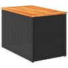vidaXL Hagebord 2 stk svart 55x34x37 cm polyrotting heltre