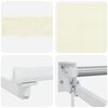 vidaXL Manuell utvidbar markise med LED-lamper Krem 2,5 x 2 m