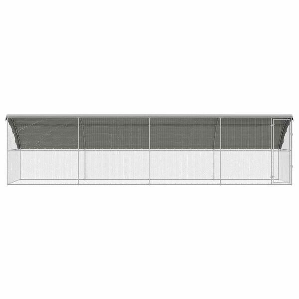 vidaXL H&oslash;nsebur 4 pcs s&oslash;lv 800 x 200 x 198,5 cm Galvanisert St&aring;l