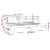 vidaXL Uttrekkbar dagseng 2x(80x200) cm heltre furu