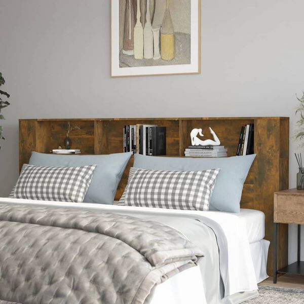 vidaXL Sengegavlskap r&oslash;kt eik 220x18,5x104,5 cm