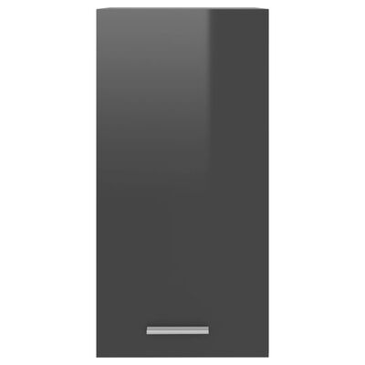 vidaXL Hengende skap høyglans grå 29,5x31x60 cm sponplate