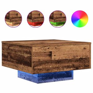 vidaXL Kaffebord Gammelt tre 55 x 55 x 31 cm Konstruert tre
