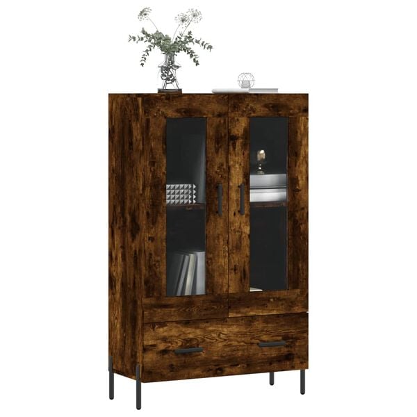 vidaXL Highboard r&oslash;kt eik 69,5x31x115 cm konstruert tre