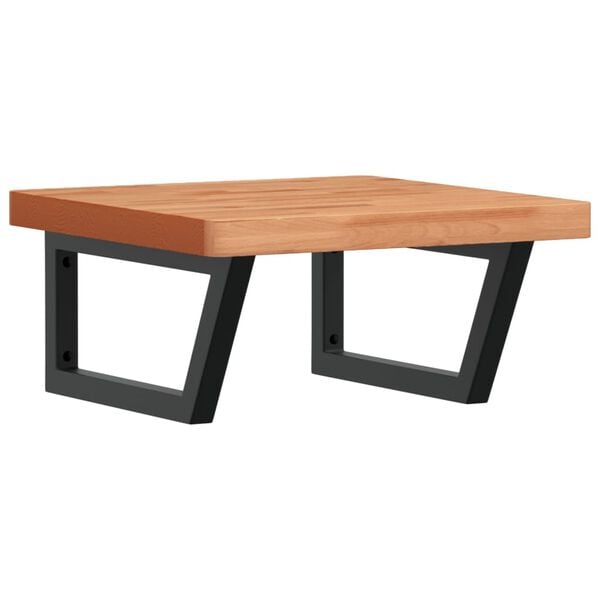 vidaXL Servanthylle veggmontert st&aring;l og heltre b&oslash;ketre