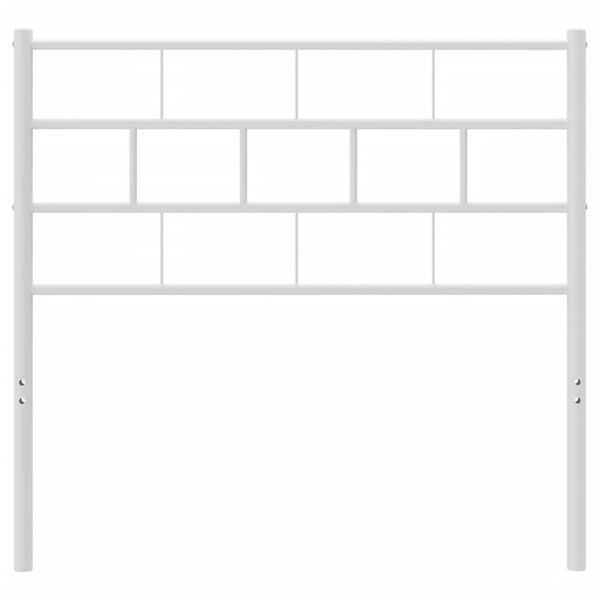 vidaXL Utskiftbar sengegavl i metall hvit 90 cm