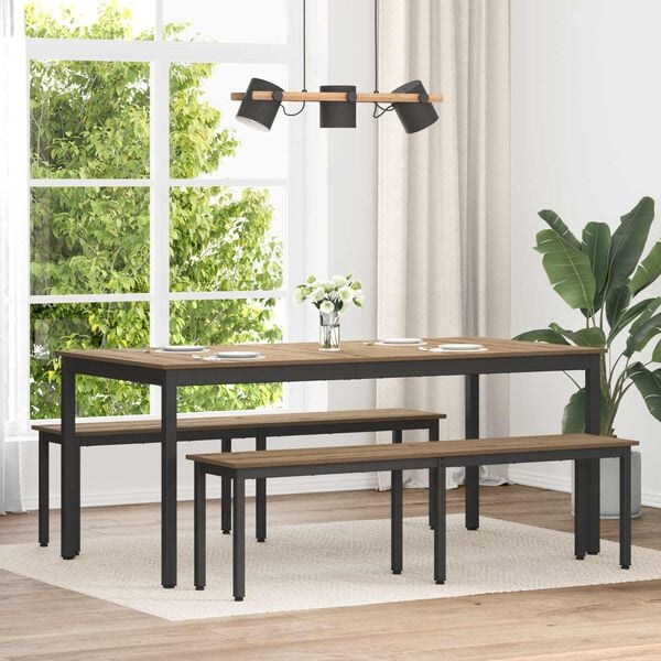 vidaXL benk Kunstnerisk Eik 160 x 35 x 45 cm Konstruert tre