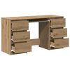 vidaXL Skrivebord artisan eik 140x50x77 cm konstruert tre