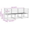vidaXL Utend&oslash;rs sofa-sett 3 pcs Naturlig Solid akasietre