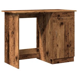 vidaXL Skrivebord gammelt tre 100x50x76 cm konstruert tre