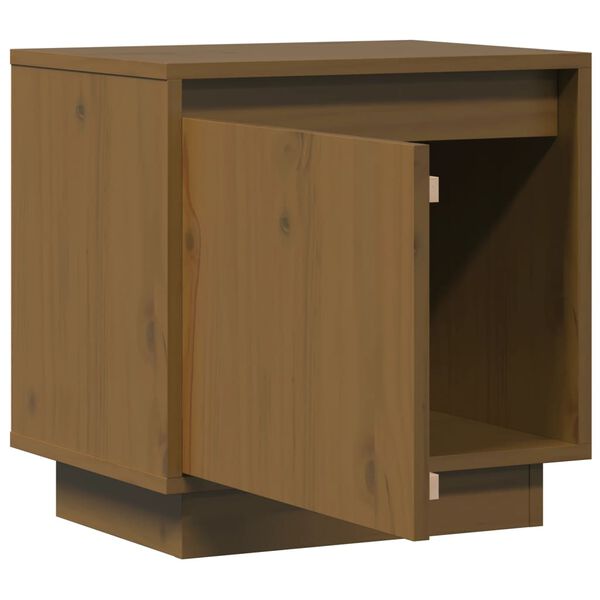 vidaXL Nattbord 2 stk honningbrun 40x30x40 cm heltre furu