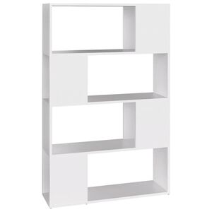 vidaXL Bokhylle/romdeler hvit 80x24x124,5 cm konstruert tre