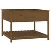 vidaXL Plantekasse med hylle honningbrun 111,5x111,5x81 cm heltre furu