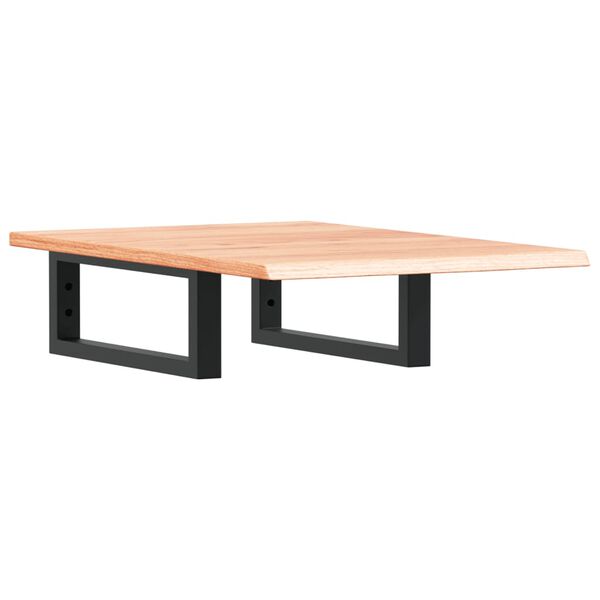 vidaXL Servanthylle veggmontert st&aring;l og heltre eik