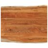 vidaXL Bordplate 100x80x2,5 cm rektangul&aelig;r heltre akasie naturlig kant
