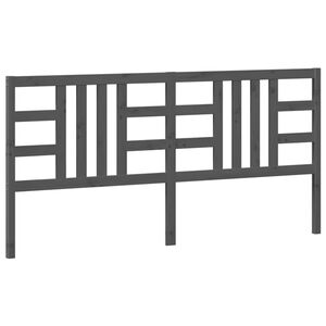 vidaXL Sengegavl gr&aring; 206x4x100 cm heltre furu