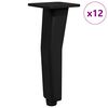 vidaXL St&aring;ende f&oslash;tter 12 stk. Svart 40 x 40 x 100 mm Jern