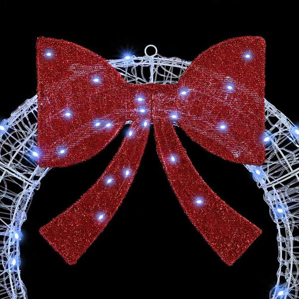 vidaXL Krans med 80 LED Kaldhvit 90 cm Akryl