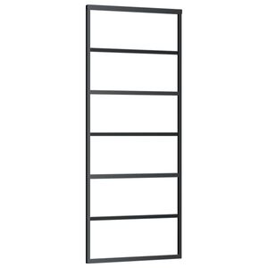 vidaXL Skyved&oslash;r ESG-glass og aluminium 76x205 cm svart