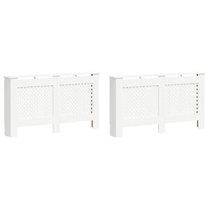 vidaXL Radiatordeksler 2 stk hvit 152x19x81,5 cm MDF