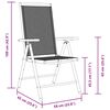 vidaXL Sammenleggbare hagestoler 2 stk aluminium og textilene svart
