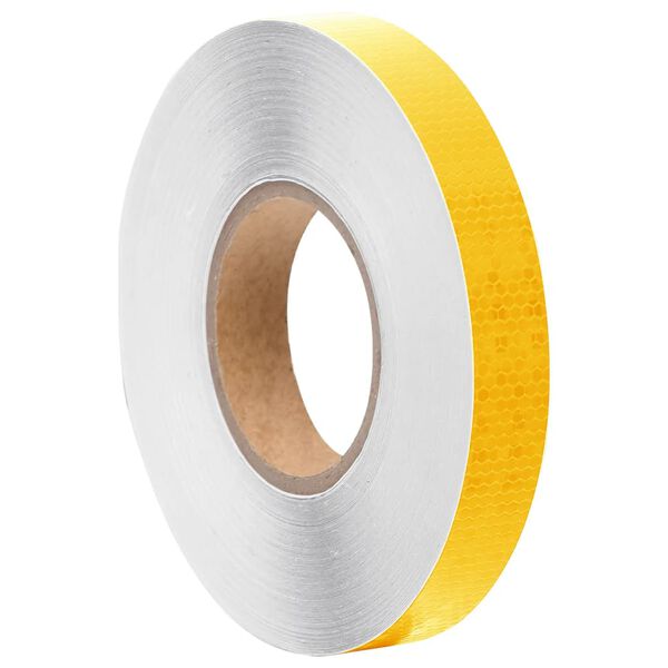 vidaXL Reflekterende tape gul 2,5 cm x 50 m PVC