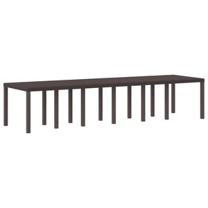 vidaXL Hagebord Brun 350 x 100 x 74 cm polyrotting